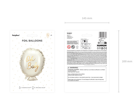 Balon foliowy I Love You, 260x40 cm, czerwony