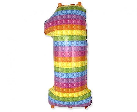 #BFK Balon foliowy FX - Number 1 POP IT 69" cm KK, niepakowany