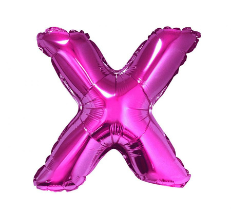#BFK Balon foliowy "Litera X", różowa, 35 cm KK