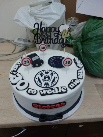 Papierowy topper na tort HAPPY BIRTHDAY KUFEL PIWA