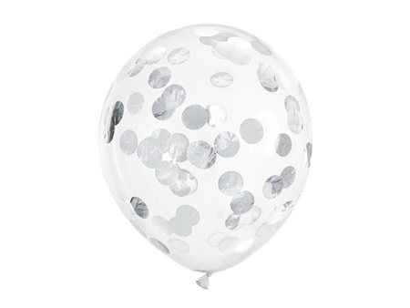 Balony Rainbow 23cm metalizowane, biały (1 op. / 100 szt.)