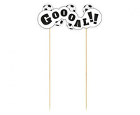 #DETO Dekoracja papierowa na tort Piłka Nożna - GOOOAL!, 15x19 cm