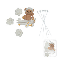 Zestaw figurek cukrowych na tort MIŚ W SAMOLOCIE 2D WZ. II Ditarte