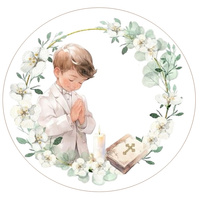 Opłatek na TORT PIERWSZA KOMUNIA ŚWIĘTA WZ.III