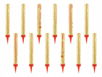 Race fontanny na tort, złoty, 12cm (1 op. / 12 szt.)