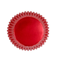 Papilotki do muffinek CZERWONY METALICZNY 30 szt. PME