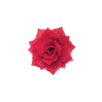 Dekoracja waflowa Różyczka Rozalia CZERWONY 3 szt. Rose Decor