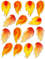 Opłatek na tort OGIEŃ PŁOMIENIE WZ.I