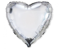 #BFK Balon foliowy 18" FX - Serce (srebrne), pakowany