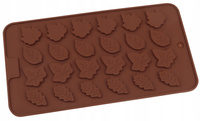 Foremka silikonowa na czekoladki lód żelki LISTKI 21x11 cm