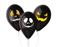 Balony Premium HALLOWEENOWE TWARZE 12" / 3 szt.