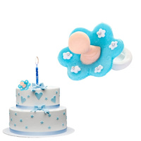 Dekoracja cukrowa na tort smoczek dziecięcy NIEBIESKI Slado