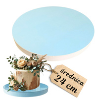 Podkład pod tort styrodur śr. 24 JASNY NIEBIESKI 