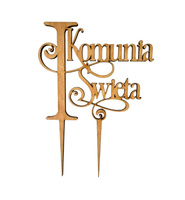 Topper "Pierwsza Komunia Święta" DREWNO