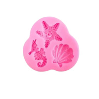 Forma silikonowa do dekoracji masy cukrowej czekolady MUSZLA ROZGWIAZDA KONIK MORSKI 