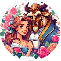 Opłatek na tort PIĘKNA I BESTIA WZ.I