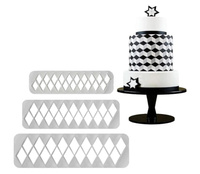 Zestaw wykrawaczek geometrycznyych ROMBY DIAMENTY 3 szt.