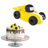 Figurka na tort SAMOCHÓD AUTO ŻÓŁTE Ditarte