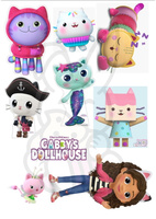 Wydruk jadalny opłatek na tort KOCI DOMEK GABI WZ. II