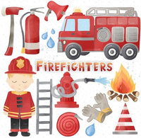 Opłatek na tort STRAŻ POŻARNA WZ.II