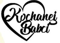 Topper "KOCHANEJ BABCI" 16 cm BIAŁY