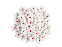 Kwiat jabłoni, cukrowa ozdoba na tort BIAŁE 45 szt. Slado