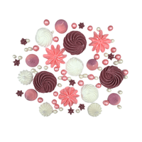 Dekoracje tortowe MINI BEZIKI I PERŁY RÓŻOWE Ditarte