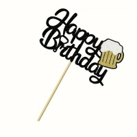 Papierowy topper na tort HAPPY BIRTHDAY KUFEL PIWA