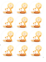 Opłatek na muffinki PIERWSZA KOMUNIA ŚWIĘTA WZ.VI