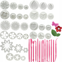 Zestaw 47 foremek i narzędzi do mas cukrowych czekolady 