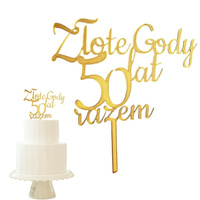 Topper na 50 rocznicę ślubu ZŁOTE GODY