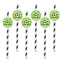 Słomki Football 6 szt. Party Pal