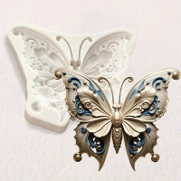 Forma silikonowa do tworzenia dekoracji z masy cukrowej na tort muffinki MOTYL WZ. III