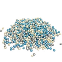 Perełki ryżowe BIAŁO - NIEBIESKO - SREBRNA 50g Slado