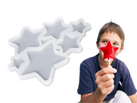 Forma silikonowa do lizaków z izomaltu czekolady GWIAZDKI GWIAZDY