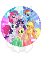 Wydruk jadalny opłatek na tort KUCYKI PONY WZ. I