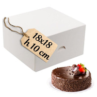 Pudełko na ciasto 18x18x10 cm BIAŁE