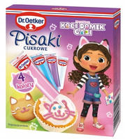 Pisaki cukrowe do dekoracji ciastek pierników KOCI DOMEK GABI 4 szt. 76g Dr.Oetker