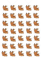 Opłatek na świąteczne wypieki RENIFERKI 3,5 cm