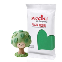 Lukier plastyczny masa cukrowa do modelowania figurek na tort ZIELONA 250g Saracino