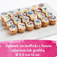 Opłatek na muffinki ze zdjęciem lub własną grafiką Ø 5,5 cm 12 szt.