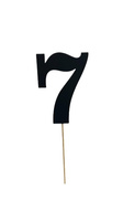Topper na tort cyfra 7 CZARNY, 22 cm