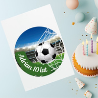 Wydruk jadalny opłatek na tort PIŁKA PIŁKARZE BRAMKA WZ. II