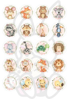 Wydruk jadalny ZWIERZĄTKA MUFFINKI 5 CM