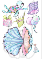 Wydruk jadalny opłatek na tort MUSZELKI TORT MORSKI