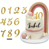 Topper na tort cyfra 8 OSIEM ÓSEMKA 6x3,5 cm