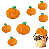 Dekoracje cukrowe na muffinki tort DYNIE Halloween 5 szt. MIX WIELKOŚCI KicCake