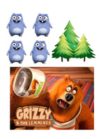 Wydruk jadalny GRIZZY I LEMINGI WZ.I