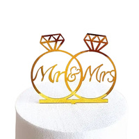 Akrylowy topper na tort weselny ślubny MR&MRS MŁODA PARA WZ.VII