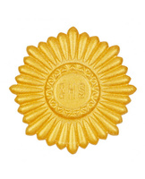 Dekoracja cukrowa HOSTIA ZŁOTA 8 cm